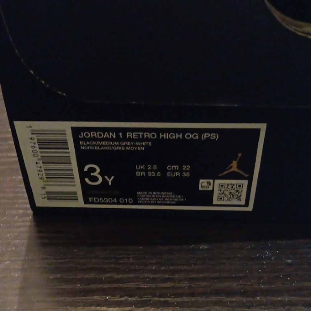 Jordan 1 Retro High OG (PS) "Satin Shadow" Youth 3Y Girls 4.5 NWBOX - Picture 10 of 10